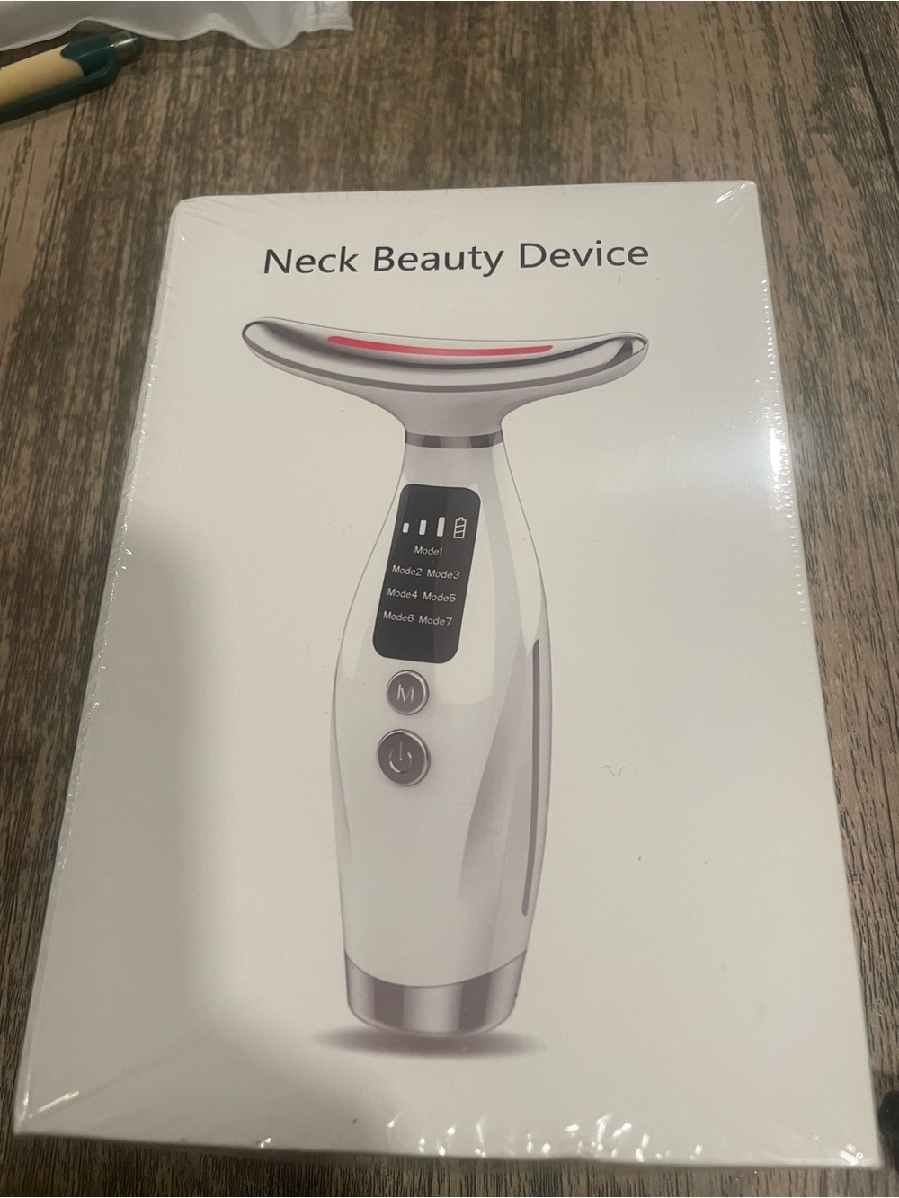 Neck Beauty Device - White with Silver Accents